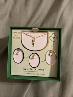 14K Gold Dipped Interchangeable Charm Necklace - Gold